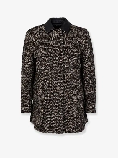 Max Mara Angio Virgin Wool Coat In Black