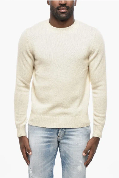 Malo Cashmere And Wool Crew-neck Sweater In White