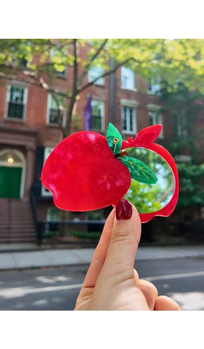 Solar Eclipse Hand-painted Apple Compact Mirror