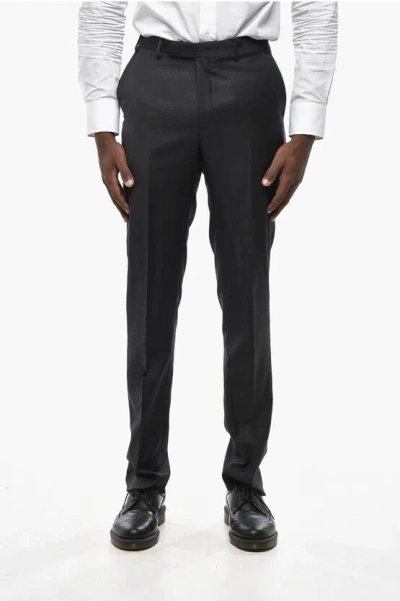 Corneliani Cc Collection Virgin Wool Pants In Black