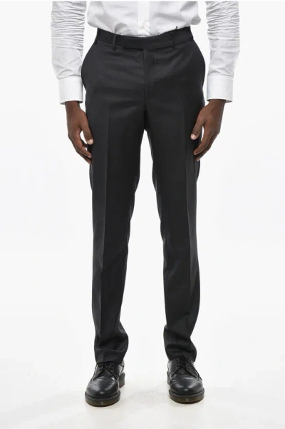 Corneliani Cc Collection Virgin Wool Pants In Black