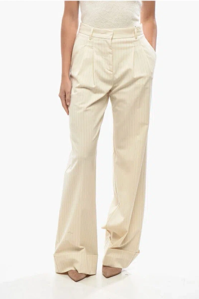 The Andamane Double-pleated Nathalie Pinstriped Pants In Multi