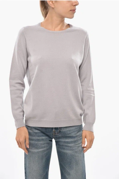 Malo Crew Neck Pure Cashmere Sweater In Gray