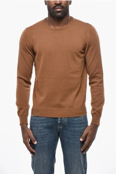 Malo Crew Neck Pure Cashmere Sweater In Multi