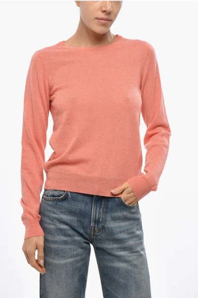 Malo Crew Neck Cashmere Blend Sweater In Orange