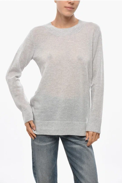 Malo Crew Neck Cashmere Blend Sweater In Gray