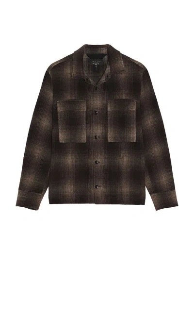 Rag & Bone Wool-blend Austin Check Jacket In Brown