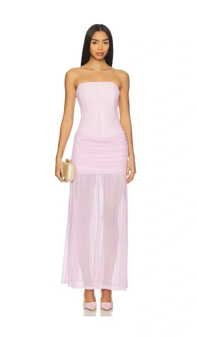 Runaway The Label Lillie Corset Maxi Dress In Pink