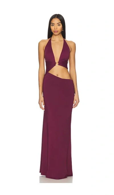 Runaway The Label Lumia Halter Maxi Dress In Purple