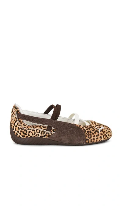 Puma Speedcat Genuine Calf Hair Ballet Sneaker In Animal Print