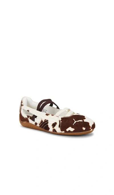 Puma Speedcat Genuine Calf Hair Ballet Sneaker In Animal Print