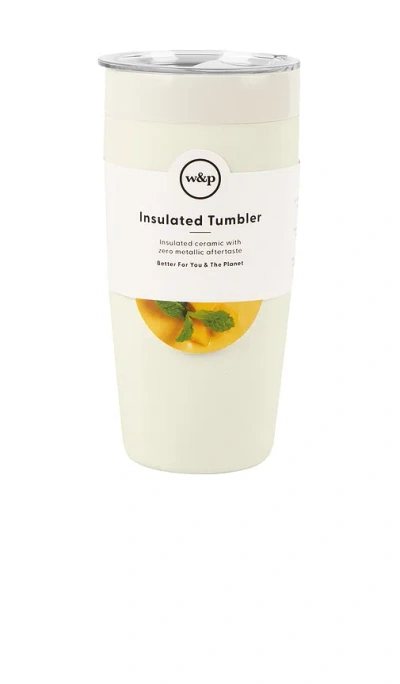 W&p Insulated Tumbler 20oz In White
