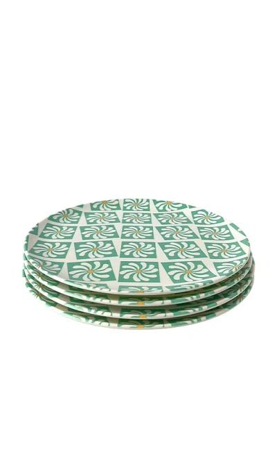 Xenia Taler Side Plates Set Of 4 In Green