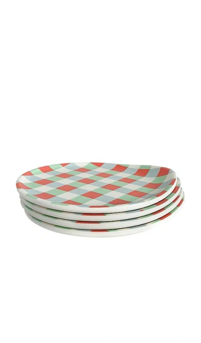Xenia Taler Coasters Set Of 4 In Red
