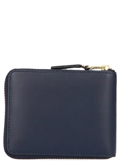 Comme Des Garçons Wallet Small Zip Around Wallet In Blue
