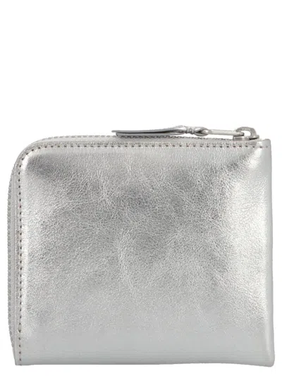 Comme Des Garçons 'gold Line' Wallet In Silver