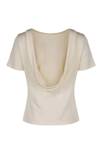 Nina Ricci Cotton Crew-neck T-shirt In Neutral