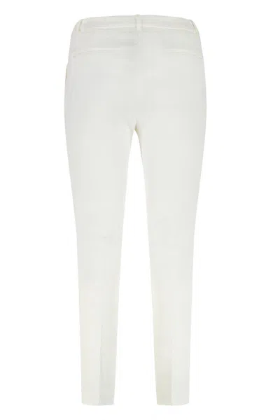 Pinko Tailored White Trousers With Side Pockets In White