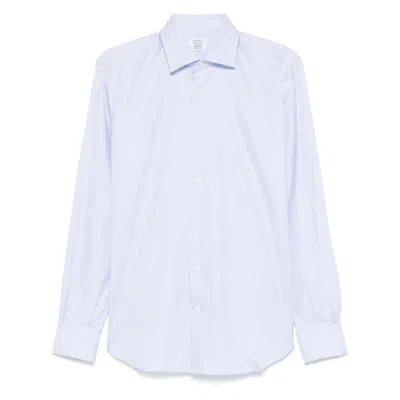 Mazzarelli Button-down Long-sleeved Shirt In Gray