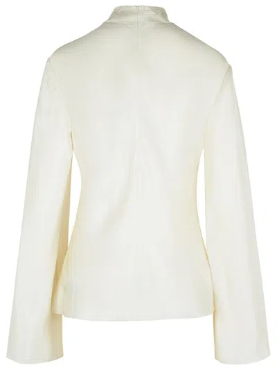 Rohe Róhe 'foulard' White Silk Shirt In Gray