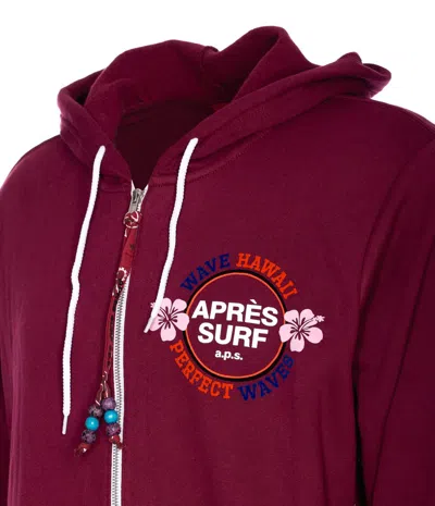 Après Surf Zipped Sydney Hoodie In Red
