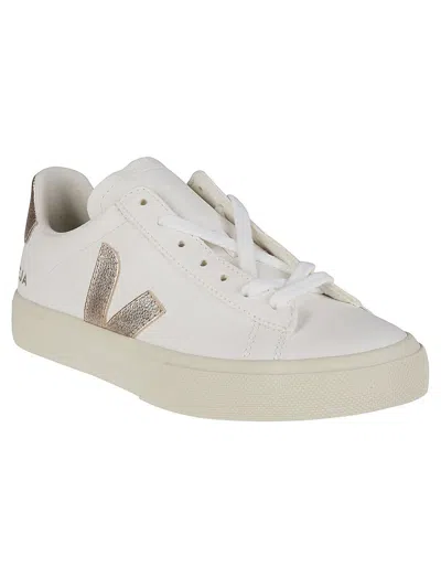 Veja Campo Sneakers In White Leather In White