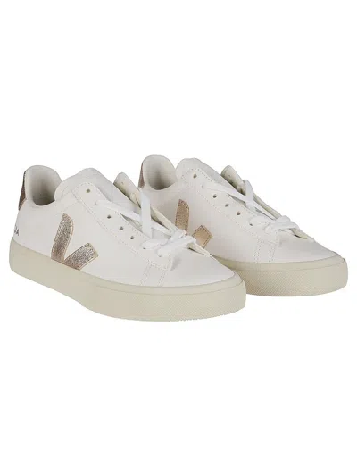 Veja Campo Sneakers In White Leather In White
