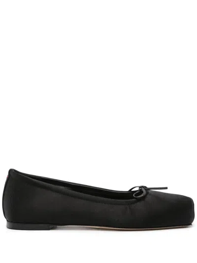 Aeyde Gabriella Satin Black Shoes In Black