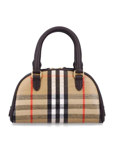 Burberry Mini Highlands Bowling Bag In Multi