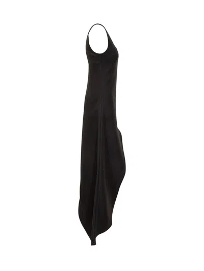 Coperni Tail Dress With A Leg In Black