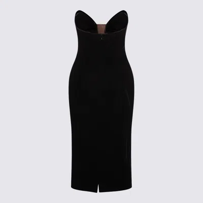 Tom Ford Black Viscose Midi Dress In Black