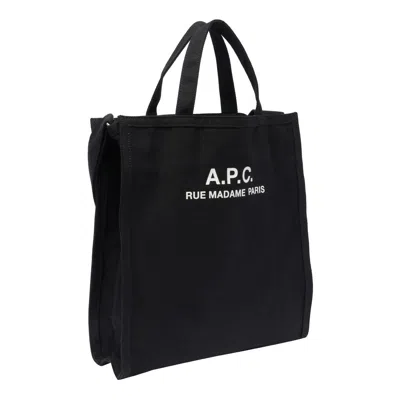 Apc Récupération Canvas Shopping Bag In Black