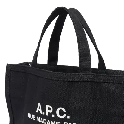 Apc Récupération Canvas Shopping Bag In Black