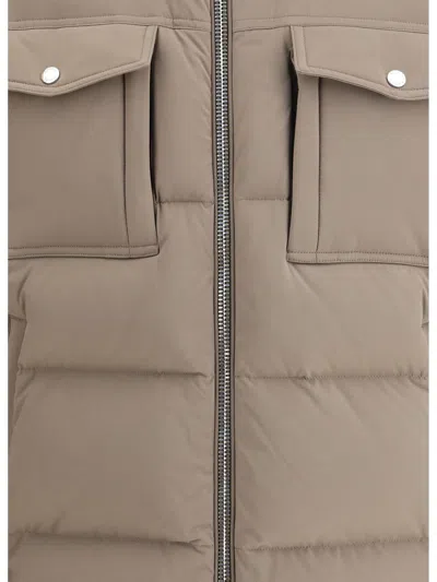 Moorer Cappuccino Nylon Blend Alarick Down Jacket In Brown