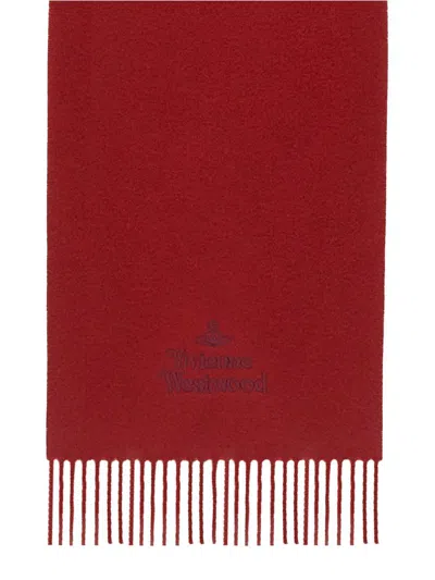 Vivienne Westwood Scarf With Logo Unisex In Red