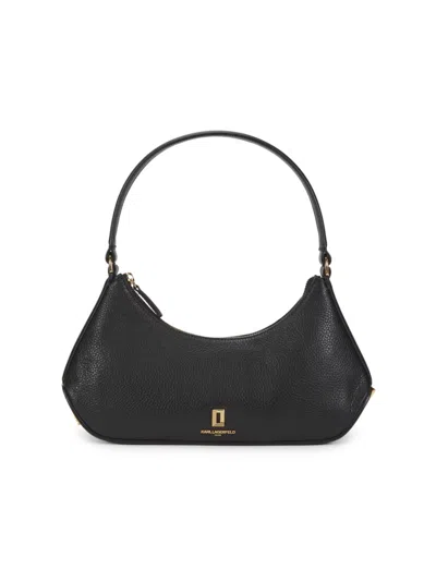 Karl Lagerfeld Women's Arielle Leather Shoulder Bag In Black