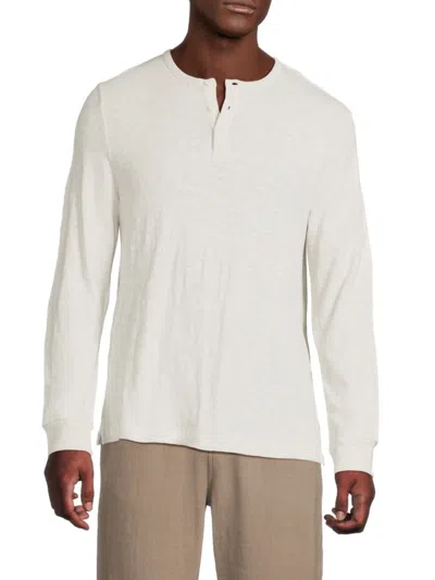 Onia Men's Slub Cotton Henley In White