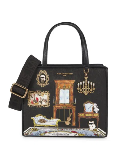 Karl Lagerfeld Women's Maybelle Printed Synthetic Satchel In Multi