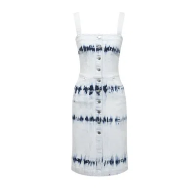 Stella Mccartney Blue Polyester Casual Dress In White
