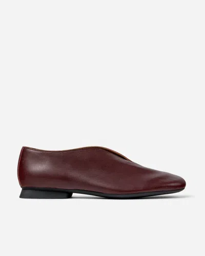 Camper Casi Myra Leather Flat Pumps In Animal Print