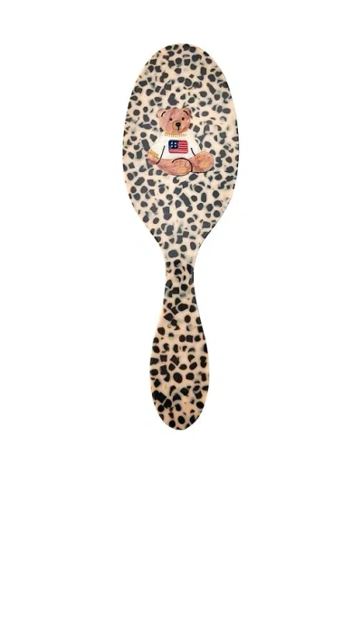 Solar Eclipse Hand-painted Usa Teddy Amazing Hair Day Brush In Multi