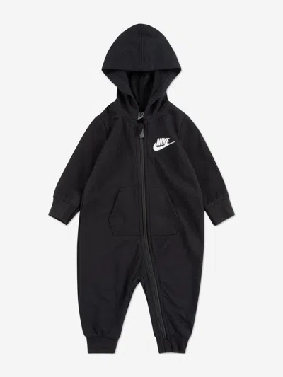 Nike Baby French Terry Coverall In Black