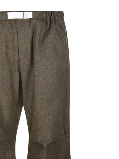 Darkpark Jordan Belted Waist Trousers In Brown