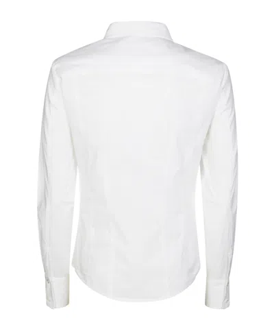 Pinko Tailored White Poplin Shirt With Corset Effect In White