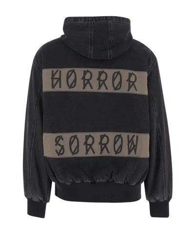 44 Label Group Sorrow Cotton Denim Jacket In Black