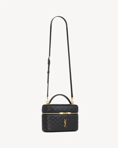 Saint Laurent Gaby Shoulder Bag Adjustable Strap Top Handle In Gray