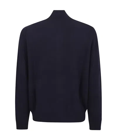 Lardini Plain Knit Jacket With Seven-button Closure In Black