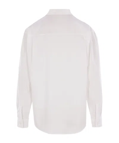 Auralee Long-sleeve White Cotton Shirt In White