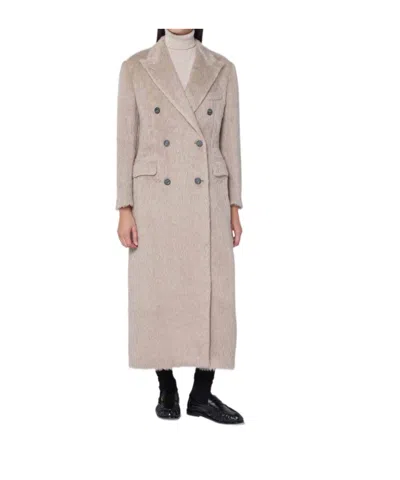 Tagliatore Double-breasted Coat In Neutral