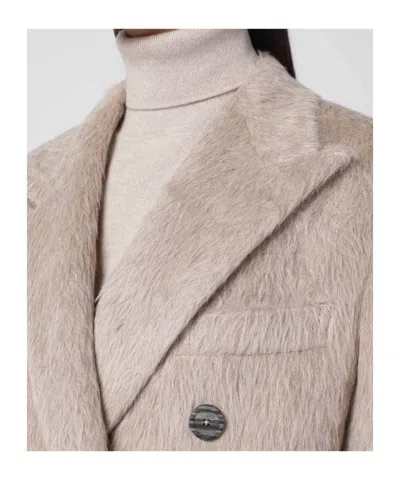 Tagliatore Double-breasted Coat In Neutral